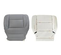 NLQR Gray Driver or Passenger Bottom Replacement Microfiber Leather Seat Cover & Seat Foam Cushion Compatible with Chevy Silverado Tahoe Suburban GMC Sierra 2014 2015 2016 2017 2018 2019
