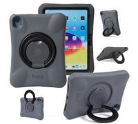 NLR FUN Kids Case for iPad, Shockproof Cover for iPad 11-inch A16 (2025) / 10.9-inch 10th Gen (2022), Lightweight Full Body Protective Case with Foldable Handle/Stand (Grey+Black)