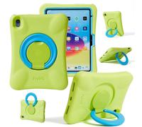 NLR FUN Kids Case for iPad, Shockproof Cover for iPad 11-inch A16 (2025) / 10.9-inch 10th Gen (2022), Lightweight Full Body Protective Case with Foldable Handle/Stand (Green+Blue)