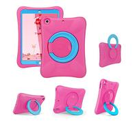 NLR FUN Pepkoo Kids EVA Case for iPad | Multi-Direction Stable Stand | Compatible with 10.5-Inch iPad Air 2019 (3rd Generation) (Pink+Blue)