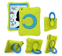 NLR FUN Pepkoo Kids EVA Case for iPad | Multi-Direction Stable Stand | Compatible with 9.7-Inch New iPad 2018/2017 (6th/5th Generation) / iPad Air 2 / iPad Air (Green+Blue)