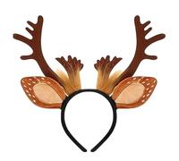 [Nlrlo] Christmas Reindeer Headband - Realistic Deer Antler Animal Ears Bopper | Luxury Antler Costume Accessories, Cute Holiday Headband for Christmas Celebration, Cosplay Dress Up, Family Party