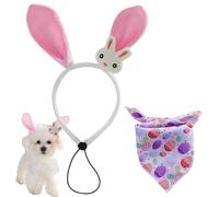 Nlrlo Triangle Dog Scarf, Easter Pet Scarf - Easter Pet Bandana Bib - Multi-purpose Scarf Accessory for Mid-Sized Dogs, Puppies and Small Dogs for Easter