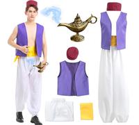NlsqEU Ala-ddin costume, men's prince Ala-ddin carnival costume for theme party, carnival, fancy dress