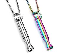 NlsqEU Breathing Necklace Anxiety Necklace Breathing, Meditation, Gift for Women Men(Color+Silver)