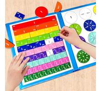 NlsqEU Fractions Magnetic Book Fraction Puzzle Fractional Calculation Magnetic Fractions Learning