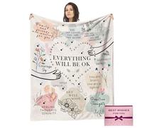 NlsqEU Get Well Soon Gifts, Blanket Gifts for Women Men, Get Well Soon Blanket Thinking of You Gifts for Sick Women Men Kids Flannel Blankets Cheer up Gifts Inspirational Gifts 59 * 51 inch (English)