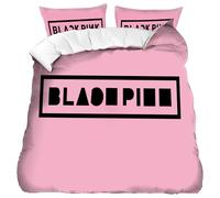 NlsqUK Blackpiin Single Duvet Cover, Single Bedding Set, Quilt Cover Pillow Cases 3 Pieces Ultra Soft Chemical Fiber Print Clear Smooth Zipper for Fans and Girls