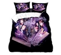 NlsqUK BTS Duvet Cover Set, BTS Bedding Set, Kpop Quilt Cover Pillowcases 3 Pieces Zipper Closure Ultrasoft Polyester Cotton for Kpop Fans and Girls
