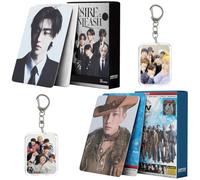 NlsqUK Ennhyyppen 2 Keychain Sets, 110 Photocards, Korea Boy group Key ring | Album Card, Keychain for Fans, Koreean Band Merch for Lovers, Music Gifts for Women