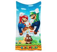 NlsqUK Mario Kids Towel, Mario Swimming Towels for Kids, Super Bros Microfiber Polyester Super Soft Feel for Home Bath Beach Swimming Pool