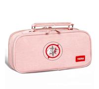 NlsqUK Stray Pink Pencil Case Compartment, Large Capacity Pencil Cases Girls, Portable Handheld Stationery Pencilcase for School Office Students Adults