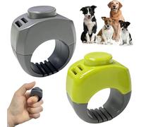 Nlsqw 2 Pcs Dog Clicker, Dog Clickers for Training, Pet Training Finger Ring Clicker Ring Design, Finger Rings Rattle for D-og Train-ing, Train-ing Rings for D-og Cat Horse (19MM/21MM)
