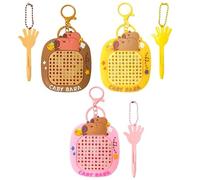 Nlsqw 3 Pcs Capybara Keyring, Capybara Gifts, Keyrings with Magnetic Drawing Board and Maze Map, Creative Boredom Fi-dget Keyrings to Help Relieve Stress