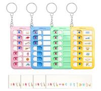 Nlsqw 4 Pcs Detachable Daily Task Planning Pad, To Do List Board, Reminder Board School Bag Pendant with Keychain, Mini Chores Chart Boards with List Cards Stickers, for Helping Acquire Good Habits