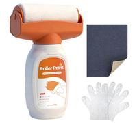 Nlsqw White Paint Roller Touch Up,Roller Paint,Wall P-aint R-oller,White Wall P-aint Touch Up,W-hite R-oller Pa-int 500g, Footprints, Scratches, Quick Drying, Low Odor, Easy To Use