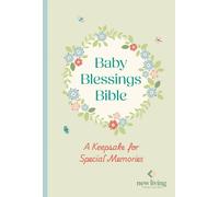 NLT Baby Blessings Bible, Keepsake Edition, Baby Green Cloth-Bound, Memory Pages, Slipcase, NLT New Living Translation, Hardback, Standard size
