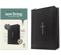 NLT Compact Giant Print Zipper Bible, Filament-Enabled Edition (Leatherlike, Black Cross, Indexed, Red Letter): New Living Translation, Black Cross, ... Thumb Index, Ribbon Marker and Zip Fastener