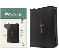 NLT Compact Giant Print Zipper Bible, Filament-Enabled Edition (Leatherlike, Black Cross, Red Letter): New Living Translation, Black Cross, ... ... Letter, With Ribbon Marker and Zip Fastener