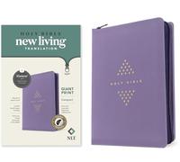 NLT Compact Giant Print Zipper Bible, Filament-Enabled Edition (Leatherlike, Diamond Lavender, Indexed, Red Letter): New Living Translation, Diamond ... Thumb Index, Ribbon Marker and Zip Fastener