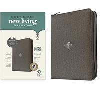 NLT Compact Giant Print Zipper Bible, Filament-Enabled Edition, Zipper (Red Letter, Leatherlike, Woven Cross Gray, Indexed): New Living Translation, ... Zipper, Leatherlike, Giant Print, Filament