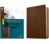 NLT Courage for Life Study Bible for Men, Filament-Enabled Edition (Leatherlike, Rustic Brown Lion): New Living Translation, Courage for Life Study ... Brown Lion, Leatherlike, Filament Enabled