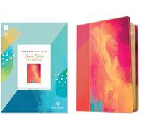 NLT Courage For Life Study Bible for Women, Filament Enabled (LeatherLike, Fierce Pink, Red Letter)