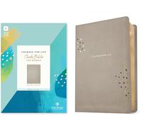 NLT Courage For Life Study Bible for Women, Filament Enabled (LeatherLike, Steel Gray, Red Letter)