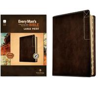 NLT Every Man s Bible, Large Print, Filament Enabled, Deluxe Explorer Edition (LeatherLike, Rustic Brown, Indexed, Red Letter)