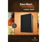 NLT Every Man's Bible, Large Print, Black, Indexed: New Living Testament, Black, Deluxe Genuine Leather, XL Thumb Indexes