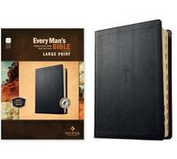 NLT Every Man's Bible, Large Print, Filament Enabled (LeatherLike, Covenant Black, Indexed, Red Letter)