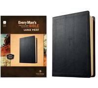 NLT Every Man's Bible, Large Print, Filament Enabled (LeatherLike, Covenant Black, Red Letter)
