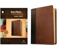 NLT Every Man's Bible, Large Print, Filament Enabled, TuTone (LeatherLike, Brown/Tan, Red Letter)