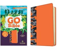 NLT GO Bible for Kids (with Glow-in-the-Dark Features) (LeatherLike, Orange Camo)