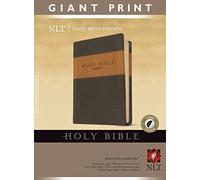NLT Holy Bible Giant Print Indexed TuTone Brown/Tan Leatherlike (400135)