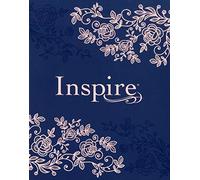 NLT Inspire Bible (Hardcover LeatherLike, Navy): The Bible for Coloring & Creative Journaling