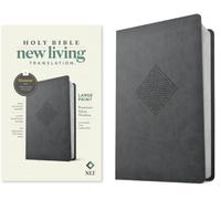 NLT Large Print Premium Value Thinline Bible, Filament Enabled (LeatherLike, Crossroads Gray)