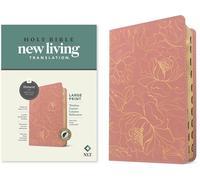 NLT Large Print Thinline Center-Column Reference Bible Leather Book