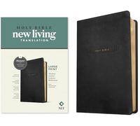 NLT Large Print Thinline Center-Column Reference Bible: New Living Translation, Black Holy Windows, Leatherlike, Large Print Thinline Center-column ... Enabled, Red Letter With Ribbon Marker