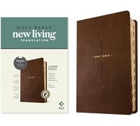 NLT Large Print Thinline Center-Column Reference Bible: New Living Translation, Brown Holy Cross, Leatherlike, Large Print Thinline Center-column ... Indexed, Red Letter With Ribbon Marker