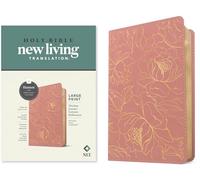 NLT Large Print Thinline Center-Column Reference Bible: New Living Translation, Pink Gold Floral, Leatherlike, Large Print Thinline Center-column ... Enabled, Red Letter With Ribbon Marker