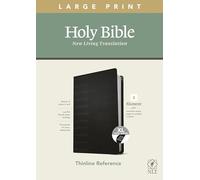 NLT Large Print Thinline Reference Bible, Filament Edition: New Living Translation, Cross Grip Black, Leatherlike, Filament Enabled: Thinline Reference