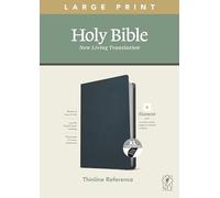 NLT Large Print Thinline Reference Bible, Filament Enabled E: New Living Translation, Thinline Reference Bible, Blue, Filament Enabled Edition, Red Letter, Genuine Leather