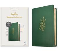 NLT Large Print Thinline Reference Bible, Filament Enabled Edition (Red Letter, Leatherlike, Evergreen): Dayspring Signature Collection