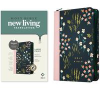 NLT Large Print Thinline Reference Zipper Bible, Filament Enabled Edition (Leatherlike, Meadow Navy & Pink, Indexed): New Living Translation, Meadow ... Thinline Reference, Filament Enabled