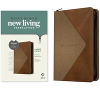 NLT Large Print Thinline Reference Zipper Bible, Filament Enabled Edition (Leatherlike, Messenger Stone & Camel ): New Living Translation, Messenger ... Thinline Reference, Filament Enabled