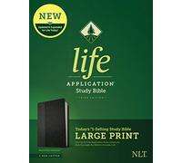 NLT Life Application Study Bible, Third Edition, Large Print: New Living Translation, Black & Onyx, Leatherlike
