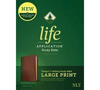 NLT Life Application Study Bible, Third Edition, Large Print: New Living Translation, Brown & Mahogany Leatherlike