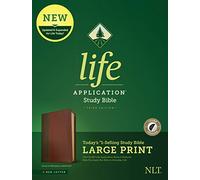 NLT Life Application Study Bible, Third Edition, Large Print: New Living Translation, Life Application Study Bible, Brown/tan, Leatherlike, Red Letter