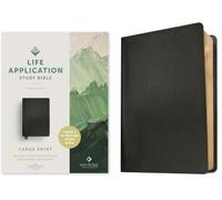 NLT Life Application Study Bible, Third Edition, Large Print: New Living Translation, Life Application Study Bible, Black, Red Letter, Genuine Leather